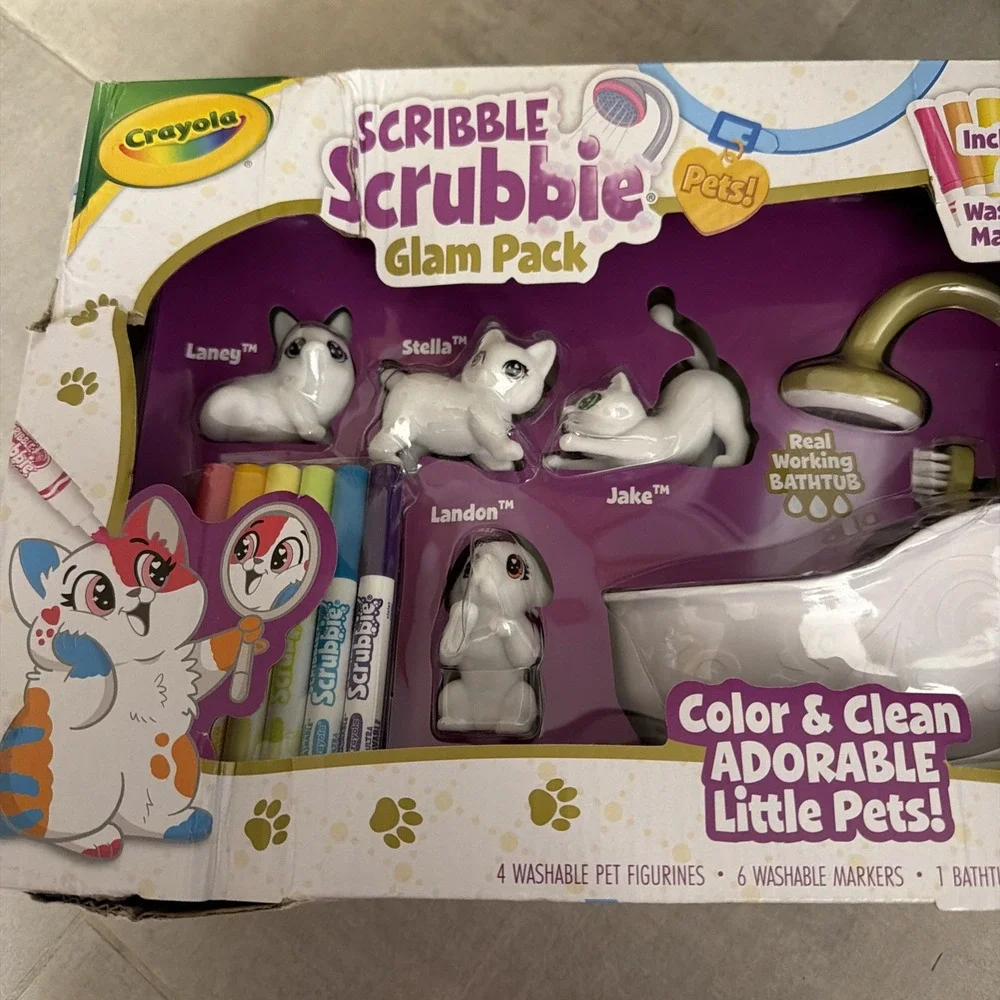 Crayola Scribble Scrubbie Pets Kit - 4 Pets BRAND NEW